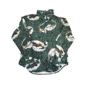 Vintage Woolrich Woods Cabin Button Up All Over Print Shirt in Men’s Size XL